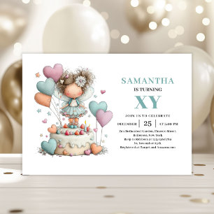 Invitation Fille Fée Fantaisiste 2ème Anniversaire Magique Pa