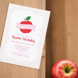 Invitation Fille Fête d'anniversaire de la prunelle de nos ye