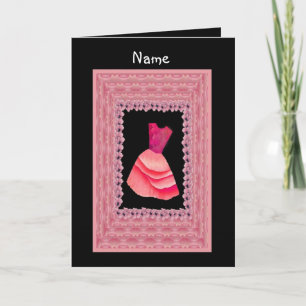 Invitation FILLE FLEUR - Robe PEACH & ROUGE