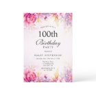 Fille Floral Pastel Aquarelle Chic 100e Anniversai
