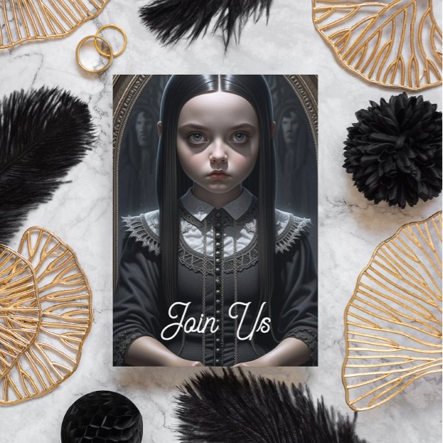 Invitation Fille gothique Fête d'Halloween (Créateur téléchargé)