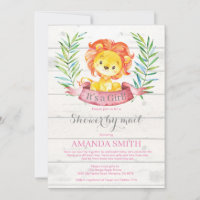 Fille Lion Baby shower par courrier
