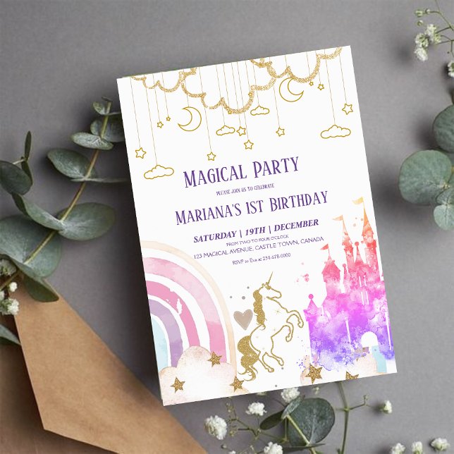 Invitation Fille Magique Pays Pony Anniversaire de enfant Par (Créateur téléchargé)