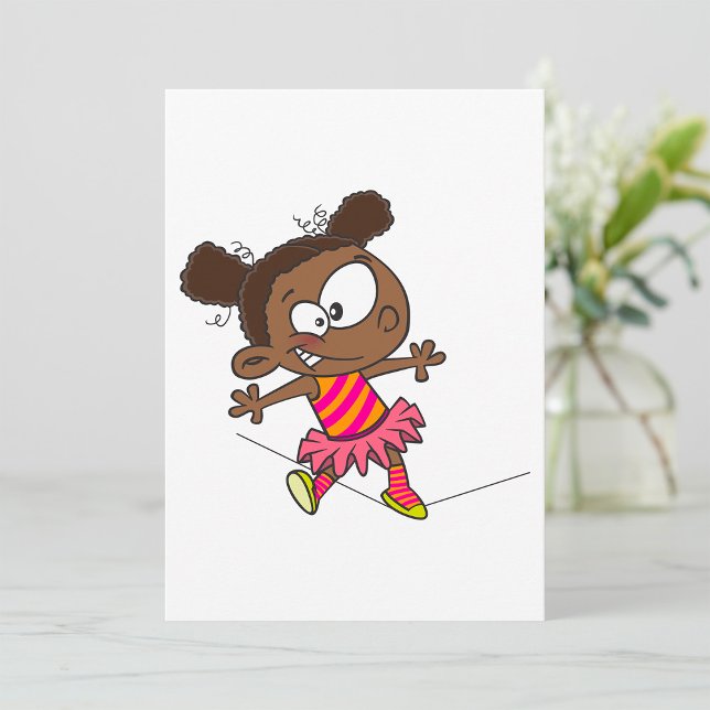 Invitation Fille Marchant Sur Une Tightrope (Créateur téléchargé)