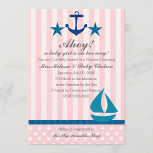 Invitation Fille nautique