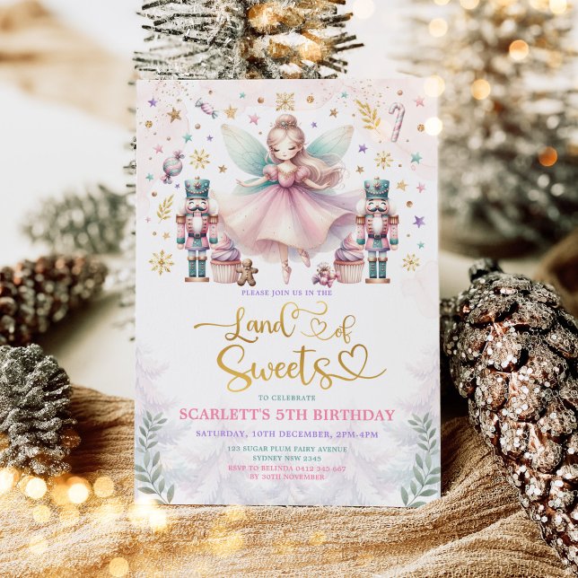 Invitation Fille Nutcracker Anniversaire de la fête de la ter (Créateur téléchargé)