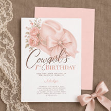 Fille Peach Coquette Script Cowgirl 1er Anniversai
