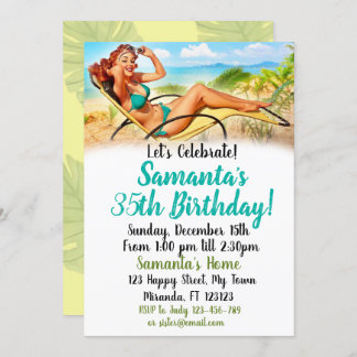 Invitation fille pin-up