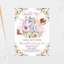 Fille rose pâle Fille Cheval fête d'anniversaire