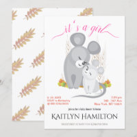 Fille Souris Mère Baby shower Souris Laine Maple