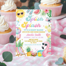 Fille Splash Piscine Fête Été Baby Shower