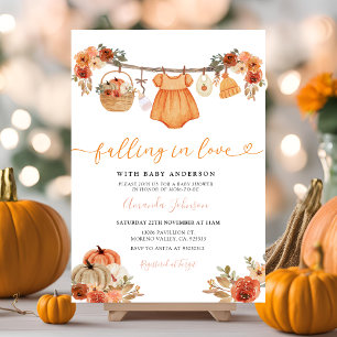 Invitation Fille tombant amoureuse Vêtements Baby Shower