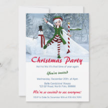 Fille Toon de Noël dans une forêt d'hiver