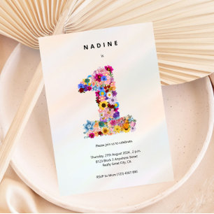 Invitation Filles 1er anniversaire Premier anniversaire Fête