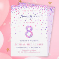 Filles 8e anniversaire Huitième anniversaire Confe