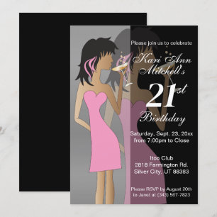 Invitation Filles Anniversaire ou Bachelorette Bash