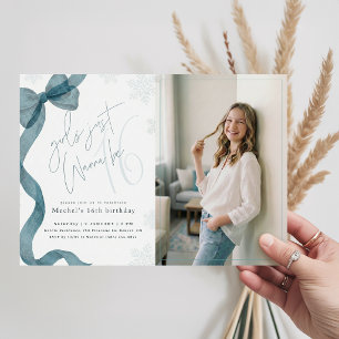 Invitation Filles au nœud bleu veulent juste avoir 16 ans Pho