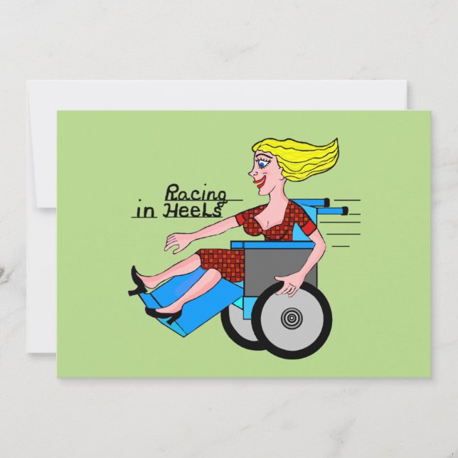 Invitation Filles dans des fauteuils roulants du besoin de (Devant)