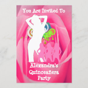 Invitation Filles de la Quinceañera à la fête de divertisseme