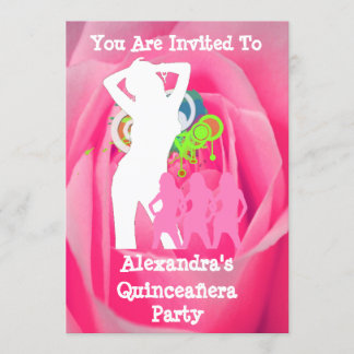 Invitation Filles de la Quinceañera à la fête de divertisseme