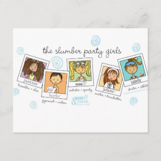 Invitation filles de soirée pyjamas