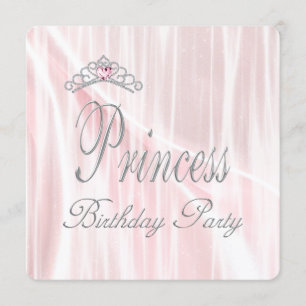 Invitation Filles de Tiara Rose Fête d'anniversaire de prince