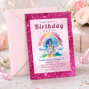Invitation Filles du Château Mignon Anniversaire