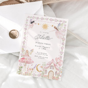 Invitation Filles Fairy Magical Garden Anniversaire Invitatio