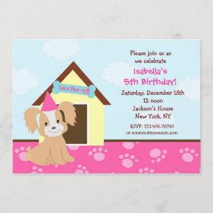 Invitation Filles faites sur commande d'invitations de partie