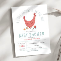 Filles mignonne rose moderne Baby shower de poulet