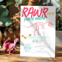 Filles mignonnes Dinosaure Rose Dinosaure Annivers