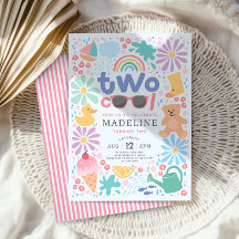 Filles Rose Deux Cool Été Éclaboussure Deuxième An