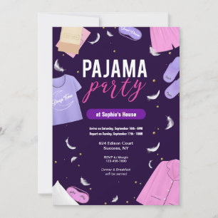 Invitation Filles Soirée Pyjama