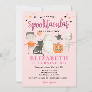 Invitation Filles Spooktacular Halloween fête d'anniversaire
