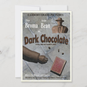 Invitation Film au chocolat noir