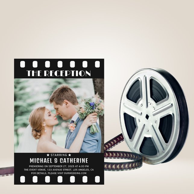 Invitation Film Poster Film Reel Black Accueil unique (Créateur téléchargé)