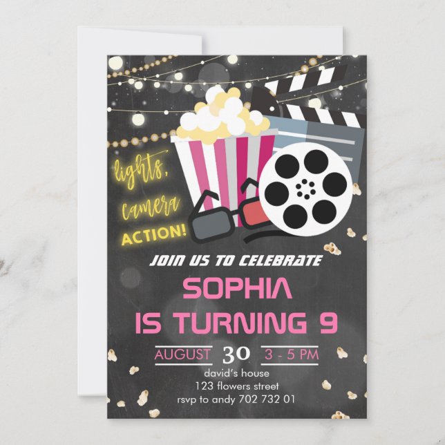 Invitation Films d'Jardin de la Fête de la Fête des Films d'a (Devant)