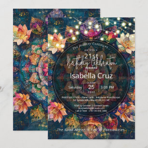 Invitation Fils de Lumière Dessin de Mandala Floral