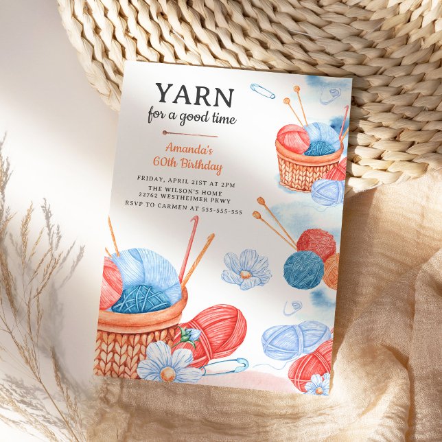 Invitation Fils pour le bon temps Crochet fête d'anniversaire (Créateur téléchargé)