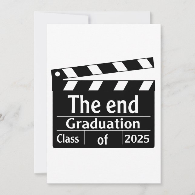 Invitation Fin de la graduation 2025 Cinema Graduate (Devant)