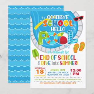 Invitation Fin de l'invitation du groupe scolaire - Garçon