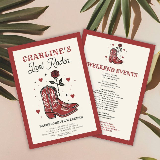 Invitation Fin de semaine du dernier Rodeo Bachelorette (Créateur téléchargé)