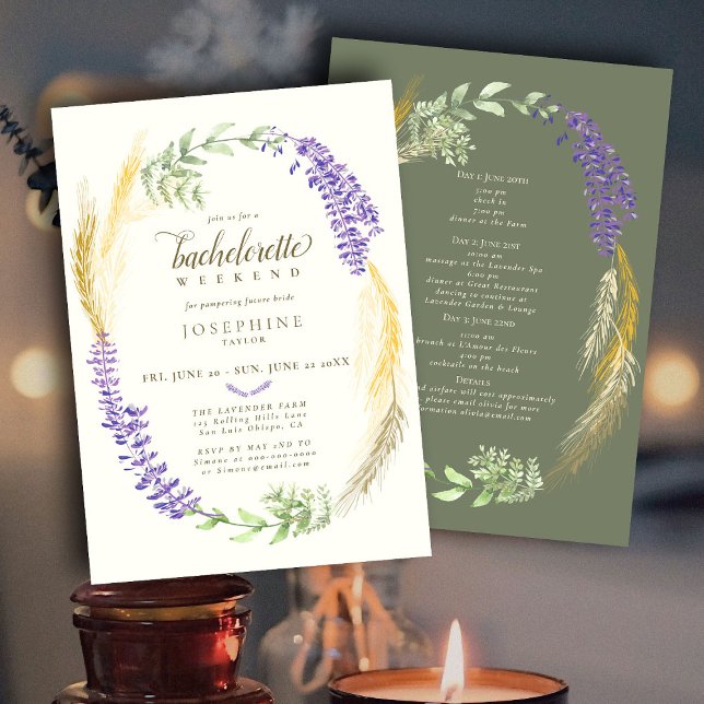 Invitation Fin de semaine élégante de la couronne de blé de l (Créateur téléchargé)