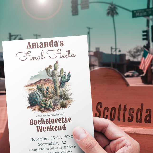 Invitation Fin de semaine Fiesta Scottsdale Bachelorette (Créateur téléchargé)