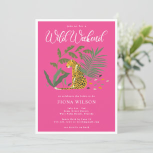 Invitation Fin de semaine Pink Cheetah Wild