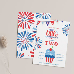 Invitation Firecracker Patriotic 4 juillet 2e anniversaire