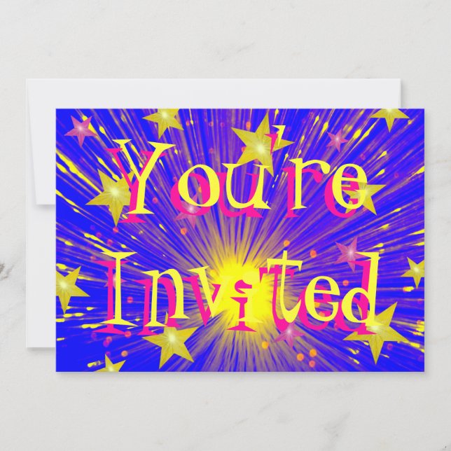 Invitation Firework 'Vous êtes invité' (Devant)