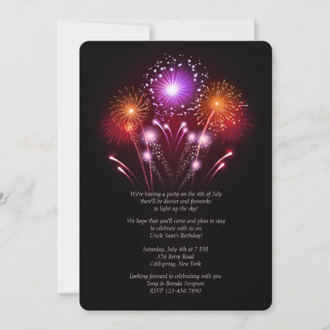 Invitation Fireworks (Devant)