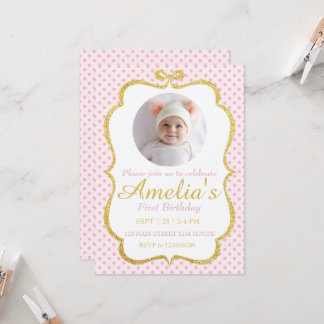 Invitation First Birthday Invite