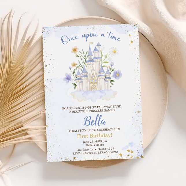 Invitation First Ever A Princess  Castle 1st Birthday Party (Créateur téléchargé)